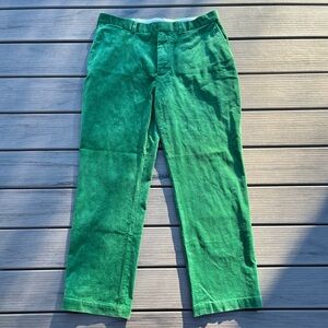 Ralph Lauren POLO Golf; Viridian Green; Wide Leg; Corduroy Pants; Unisex; 36/32
